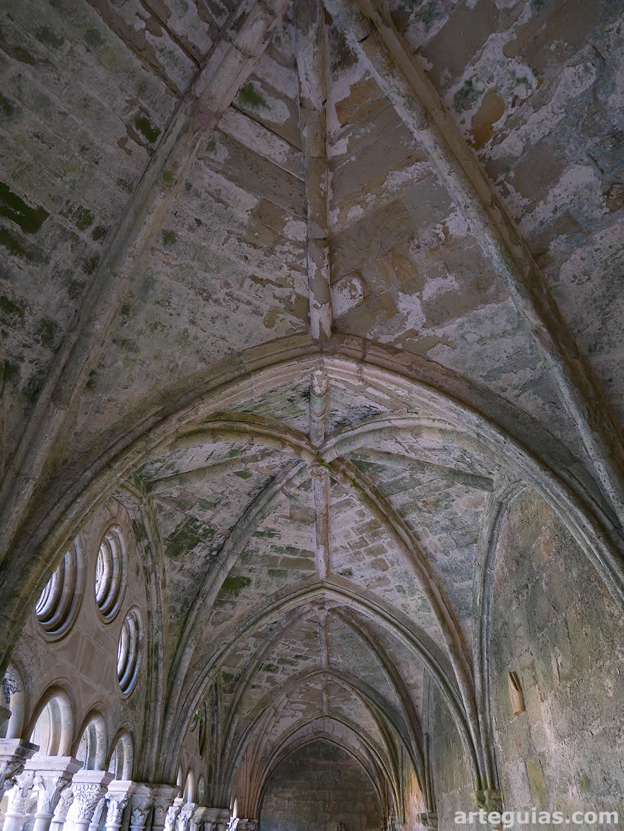 Bóvedas de crucería de las pandas del claustro