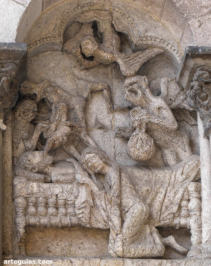 Muerte del rico. Par&aacute;bola del rico Epul&oacute;n y el pobre L&aacute;zaro