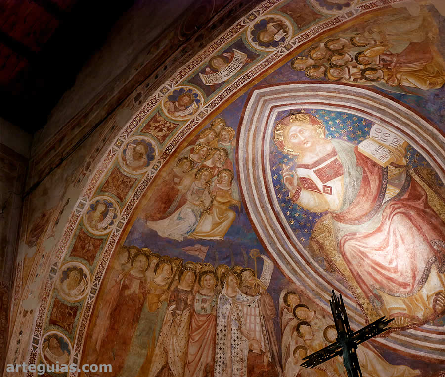 Cristo en Majestad entre santos y &aacute;ngeles