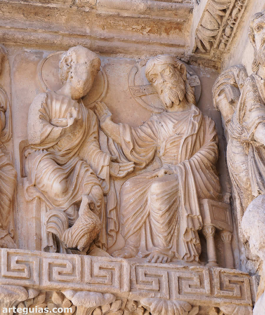 Cristo anuncia las negaciones de Pedro. Abad&iacute;a de Saint-Gilles en Saint-Gilles-du-Gard