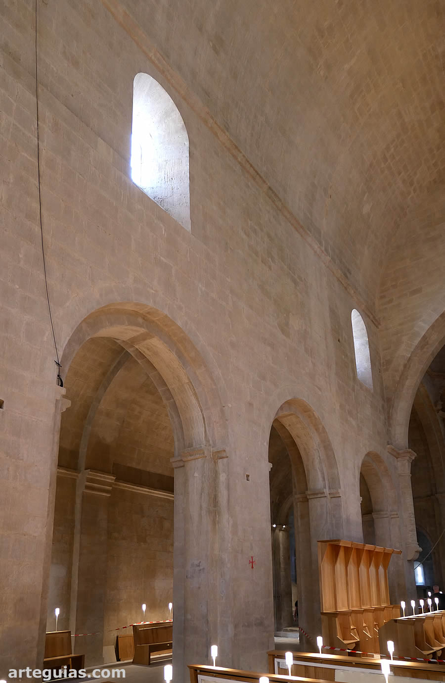 Alzado de la nave central de la iglesia