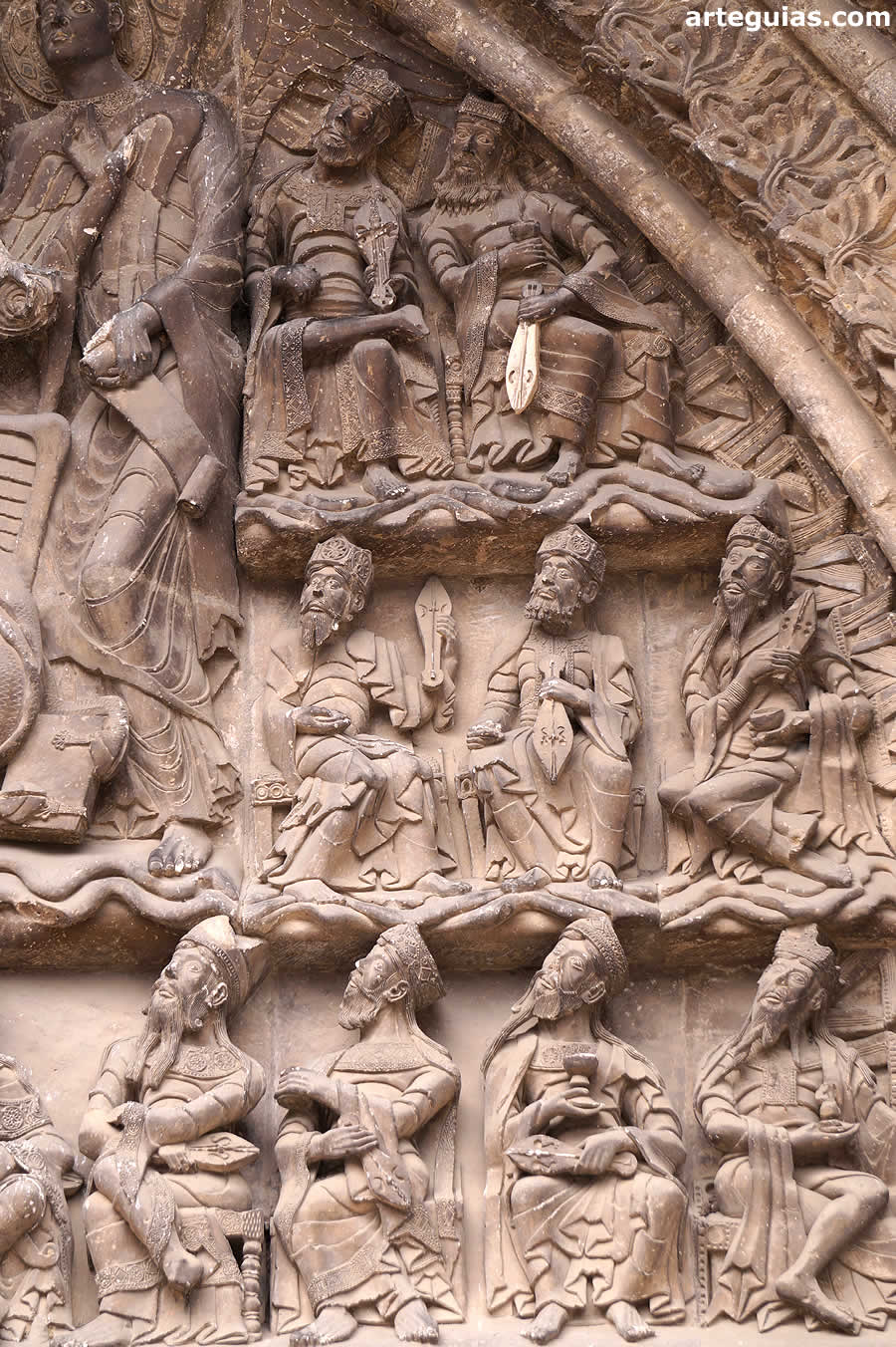 Abad&iacute;a de Moissac: detalle del t&iacute;mpano de la portada