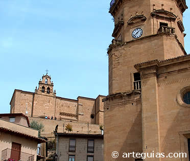 Vista de los dos templos m&aacute;s importantes de Labastida: iglesia de la Asunci&oacute;n y la Ermita del Santo Cristo