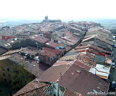 Tejados de las viviendas de Laguardia vistos desde lo alto de la Torre Abacial