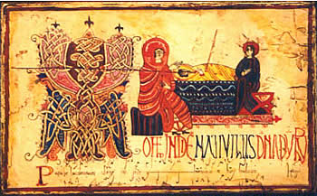 Miniatura del Antifonario de la catedral de Le&oacute;n