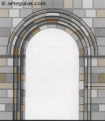 Tipolog&iacute;a de puerta de iglesias de granito como la de Burgohondo. El material impide toda decoraci&oacute;n