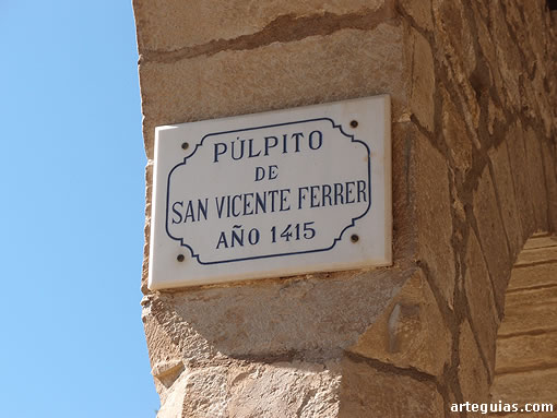 P&uacute;lpito de San Vicente Ferrer