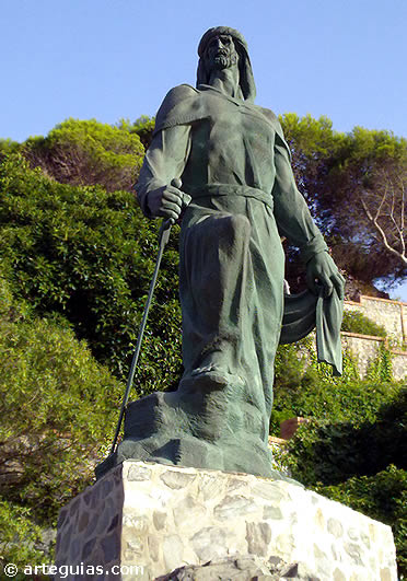 Estatua de Abderram&aacute;n I en Almu&ntilde;&eacute;car, Granada