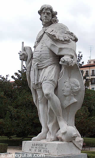 Estatua idealizada en el siglo XVIII del rey Alfonso VIII de Castilla.