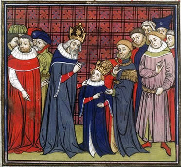 Carlomagno y su hijo Luis el Piadoso