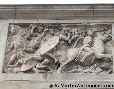 Detalle del arco de Constantino en Roma