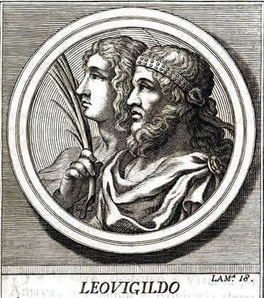 Ilustraci&oacute;n con el busto de leovigildo