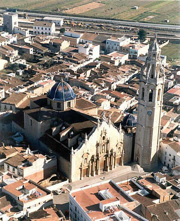 Vista  a&eacute;rea de Alcal&agrave; de Xivert, Castell&oacute;n