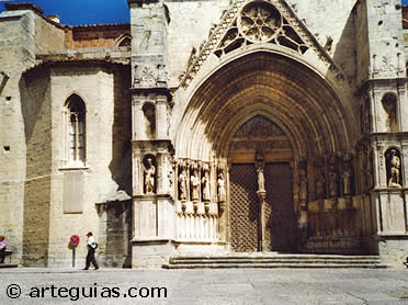 Portada de la Iglesia Arciprestal de Santa Mar&iacute;a de Morella, Castell&oacute;n