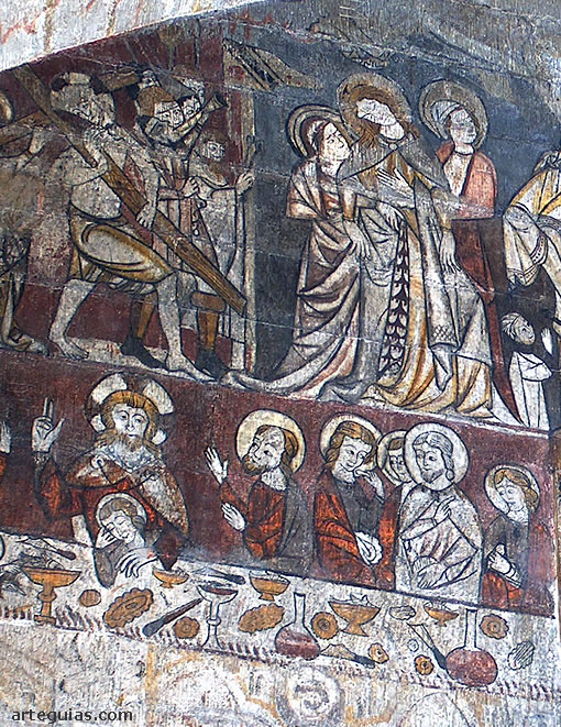 Castillo de Alcañiz: pinturas murales del gótico lineal