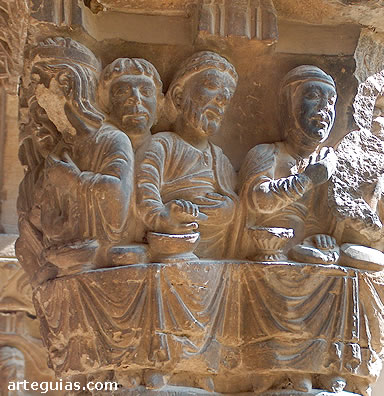 Capitel del claustro: Bodas de Can&aacute;