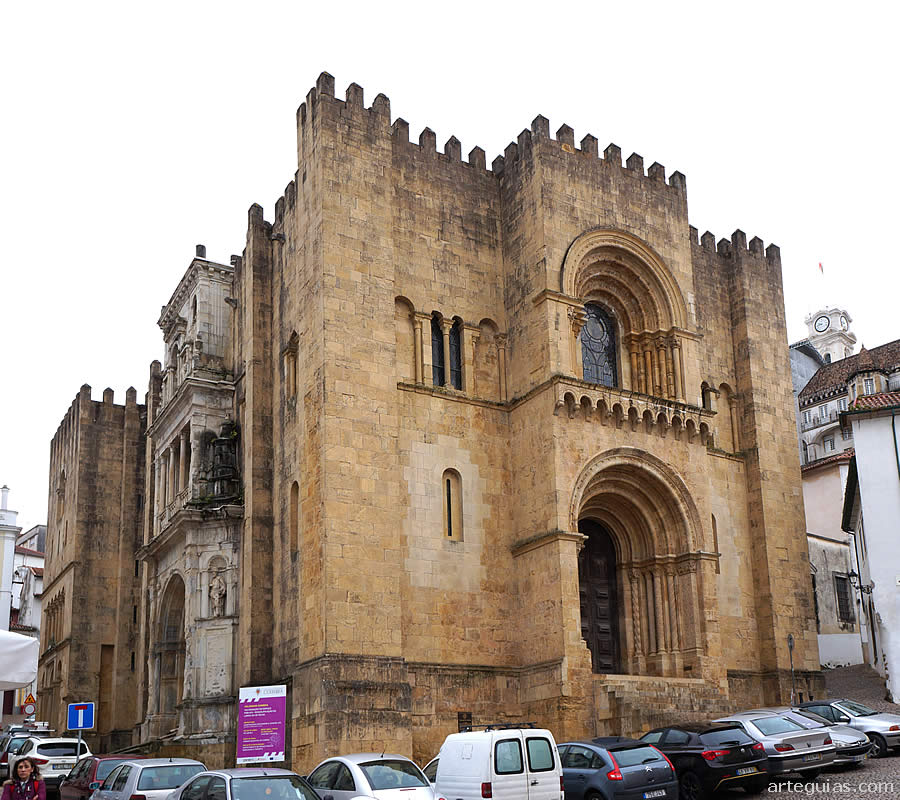 La Catedral Vieja de Coímbra desde el noroeste