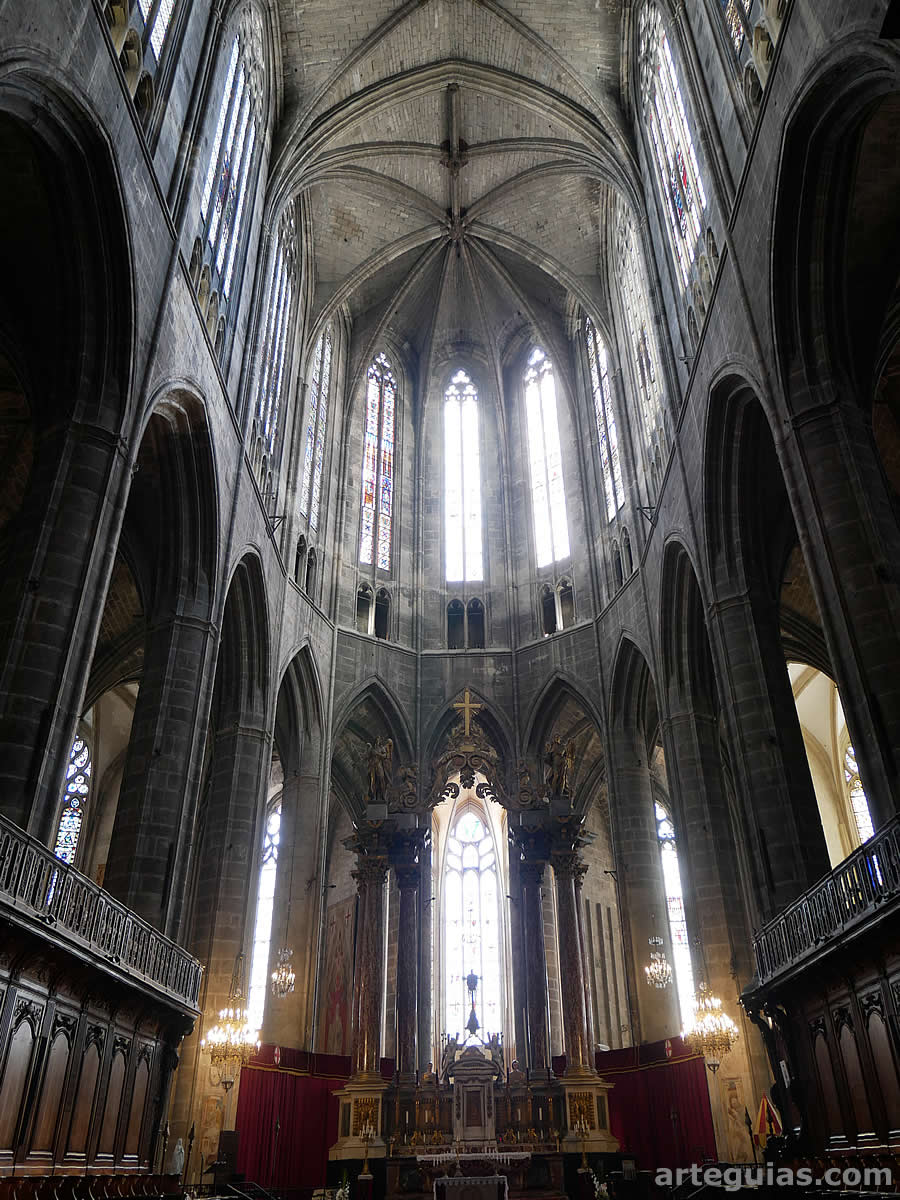 Alzado de la parte construida de la catedral narbonense