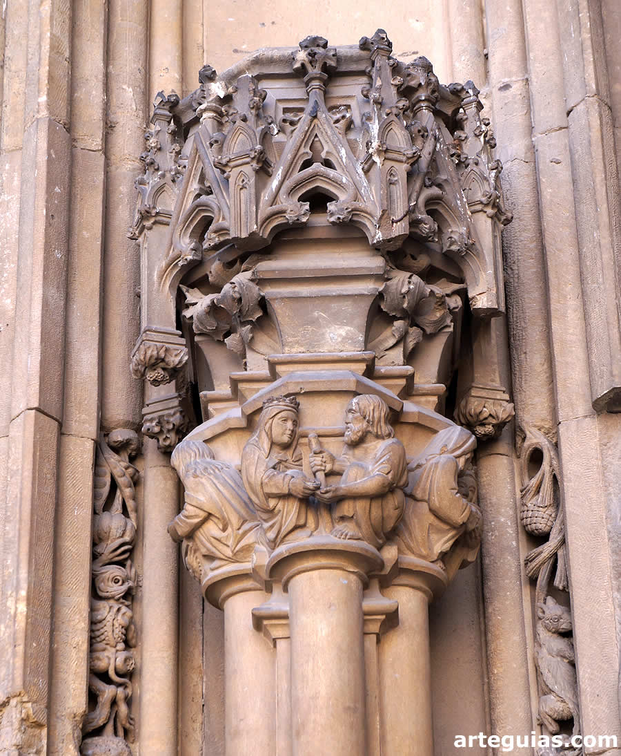 Capitel neogótico de la catedral