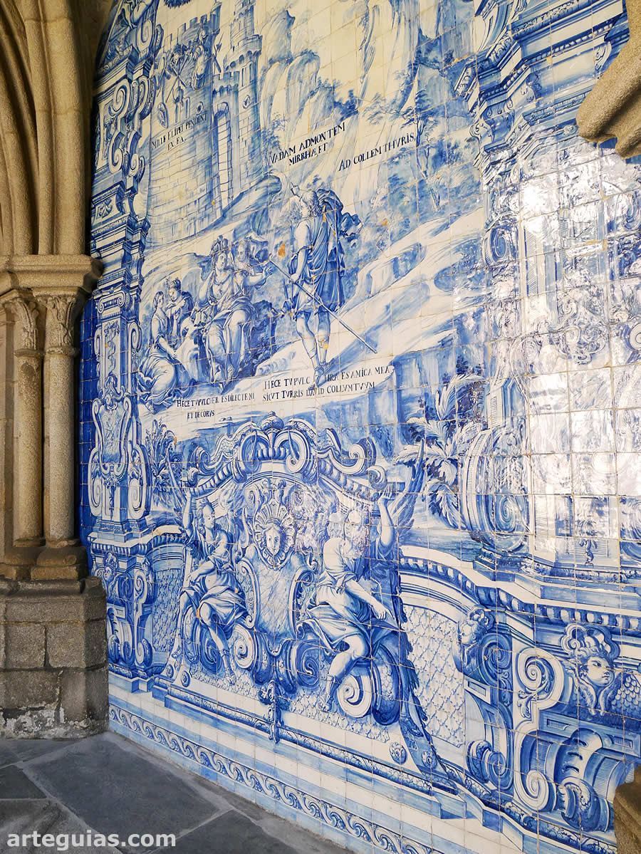 Detalle de uno de los paneles de azulejos