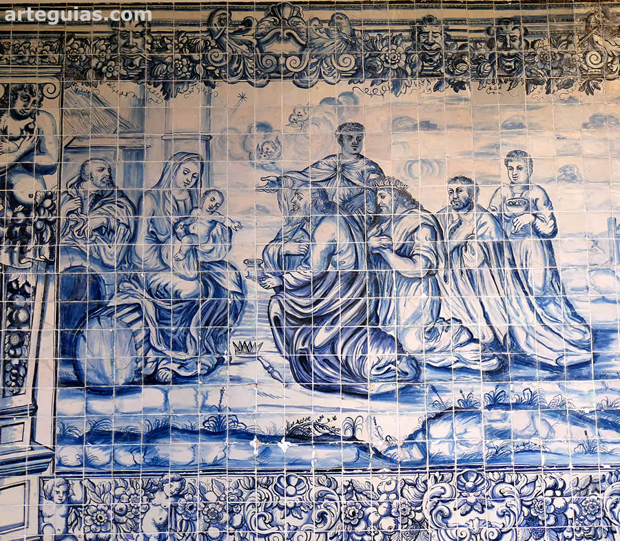 Panel de zulejs con el pasaje de la Epifanía