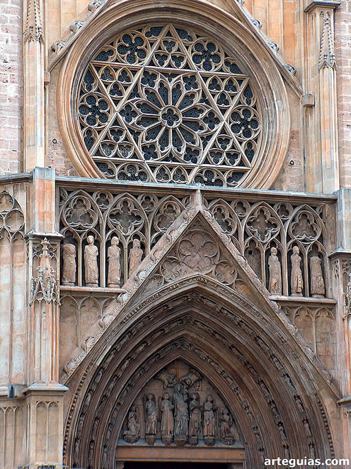 Catedral de Valencia: Portada de los Ap&oacute;stoles