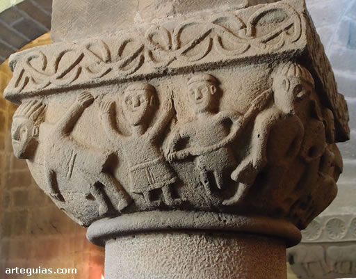 La iconografía de los capiteles de San Pedro de Teverga es realmente curiosa y difícil de interpretar