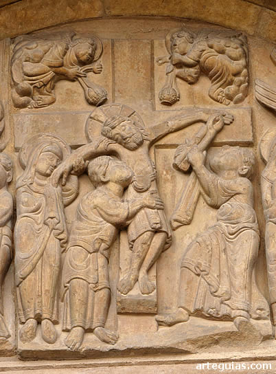 Descendimiento en la Puerta del Perd&oacute;n de la Real Colegiata de San Isidoro de Le&oacute;n