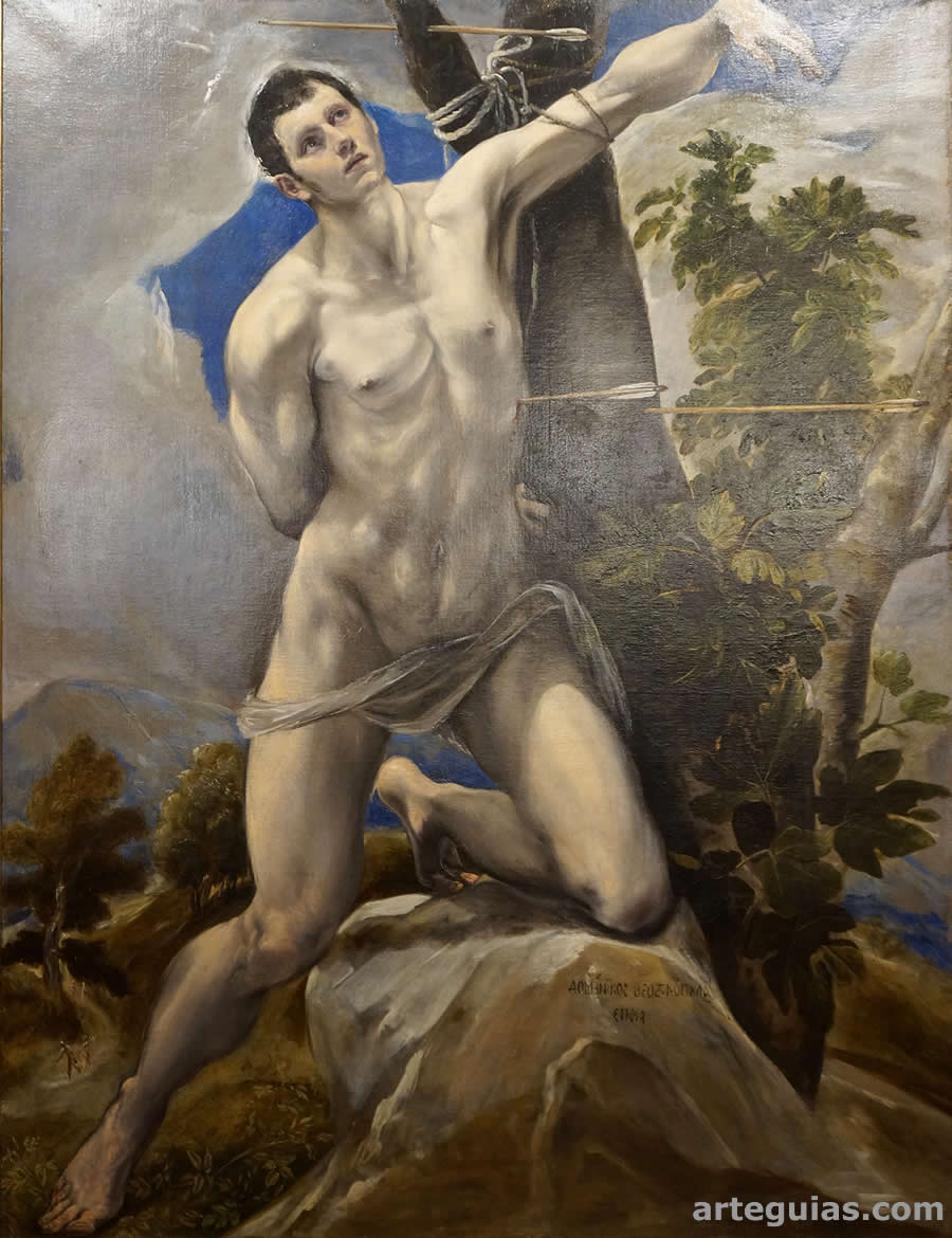 Cuadro del martirio de San Sebastián de El Greco
