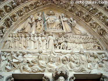 Puerta del Juicio de Notre Dame de Par&iacute;s. Primeras d&eacute;cadas del siglo XIII