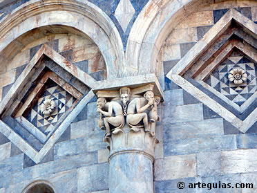 Capitel con monos