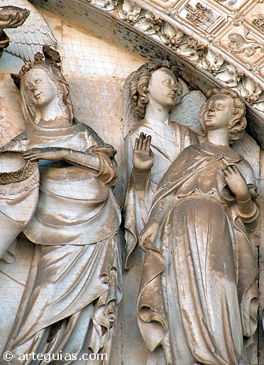 Esculturas del t&iacute;mpano de la Puerta del Perd&oacute;n de la Catedral de Toledo