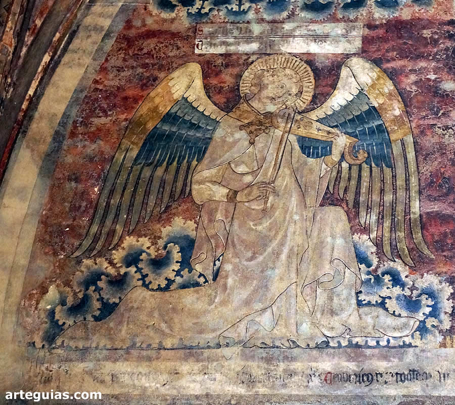 Detalle de las pinturas góticas de la Capilla de San Antonin del Convento de los Jacobinos