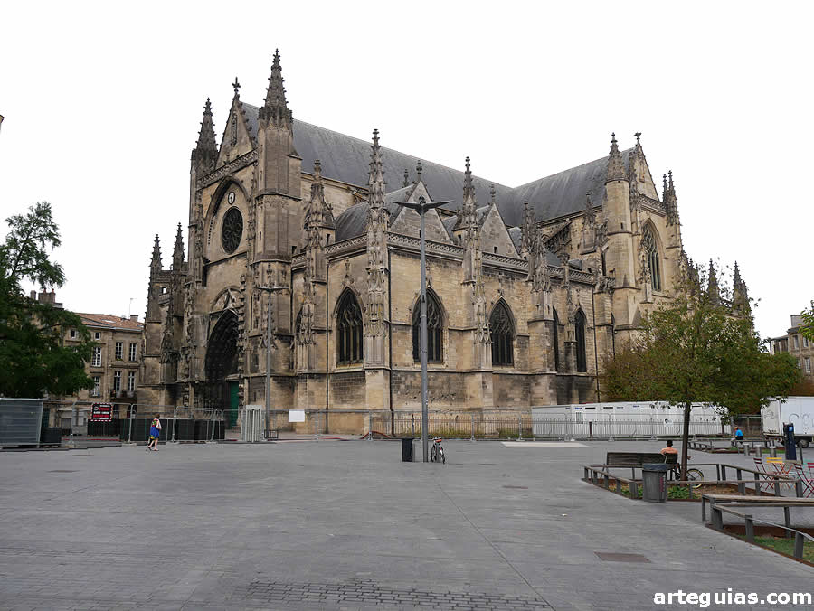 Estampa de la iglesia de San Miguel de Burdeos