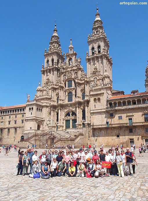 Foto de grupo en la Plaza del Obradoiro