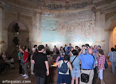 Fotografiando los frescos sobre la Batalla de Mühlberg