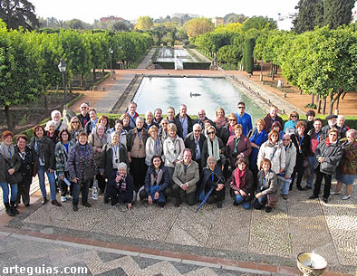 Posando en los fantásticos jardines del Alcázar