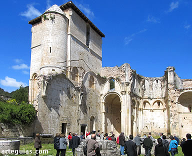 Uno de los momentos especiales fue la entrada a las ruinas de San Pedro de Arlanza