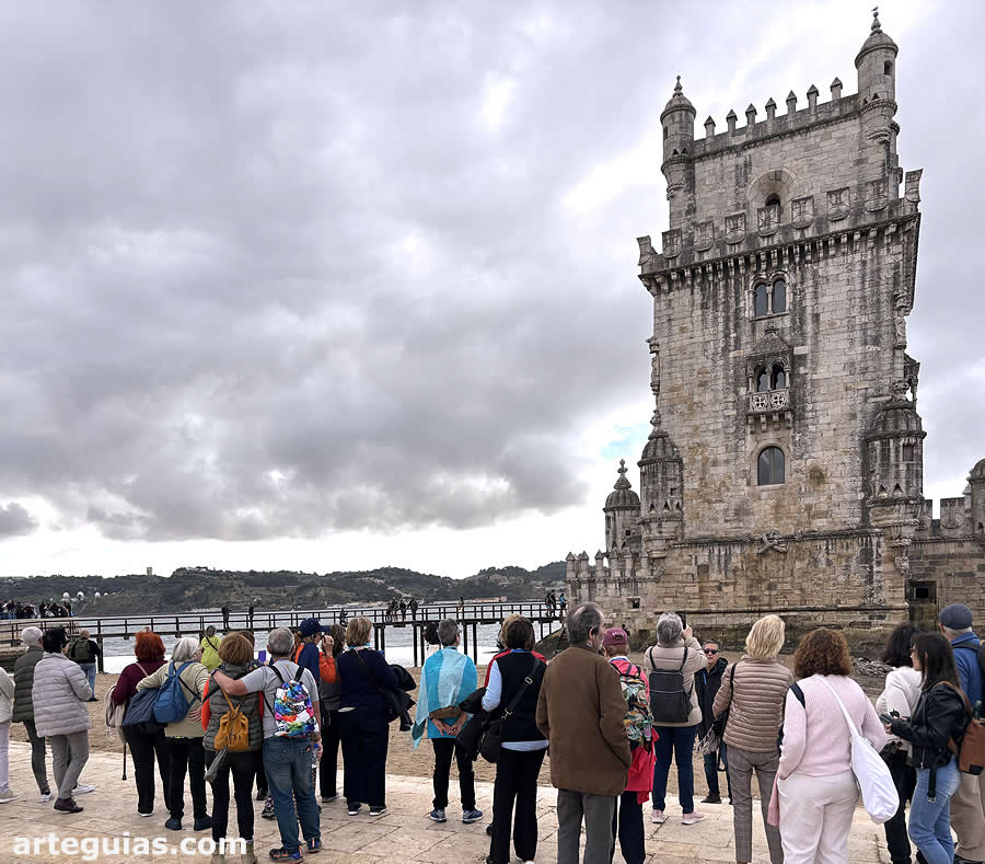 Momentos antes de la visita a la Torre de Bel&eacute;m