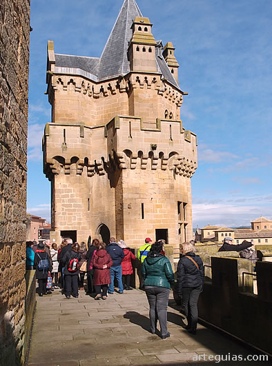 La visita al Palacio Real de Olite incluyo la subida a sus partes altas, incluyendo las torres