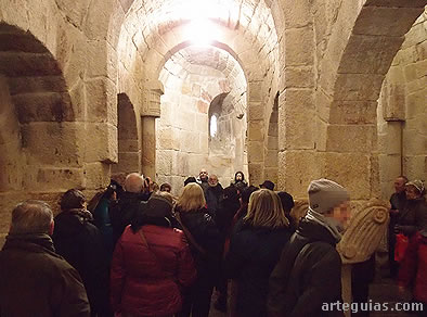 La cripta del monasterio de Leyre es uno de los espacios más interesantes de que pudimos disfrutar en este viaje