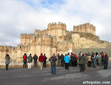 Nuestra llegada al castillo de Coca