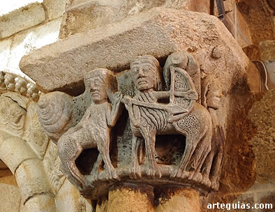Capitel zoomorfo de la iglesia de Breixa