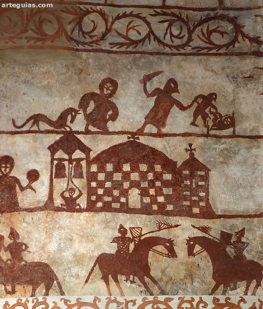Detalle de las pinturas de Alaiza