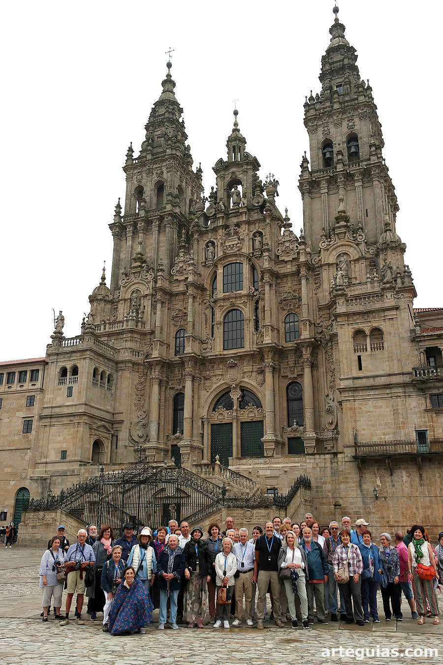 Foto de familia en la Plaza del Obradoiro