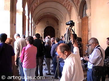 En uno de los claustros del Monasterio de Santa María de Huerta