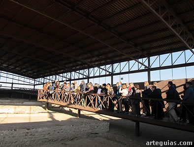 En la villa romana de Materno en Carranque, observando las habitaciones y mosaicos