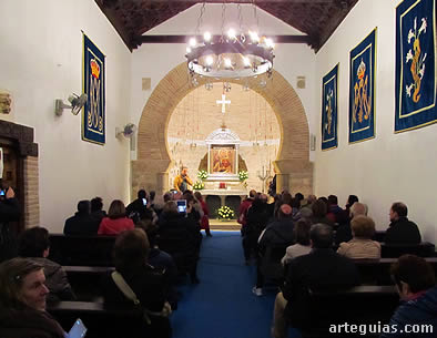 Durante la visita a la Ermita de Guadamur
