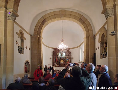 En el interior de la iglesia de Bercedo