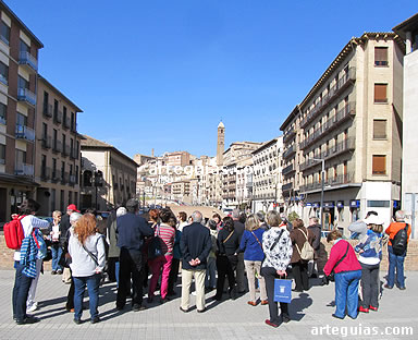 Momento del inicio de la visita a Tarazona